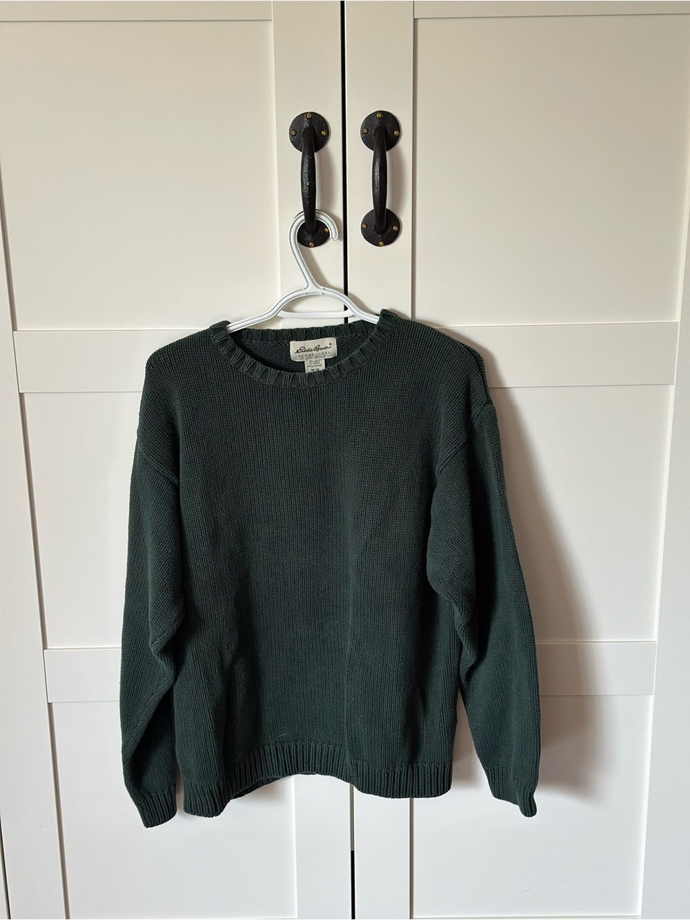 Eddie Bauer Forest Green Crewneck Cotton Sweater